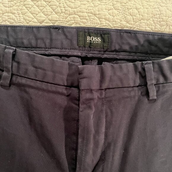BOSS Hugo Boss Men's Stretch Chino Pants – Navy Blue (Size 32R / EU 48 / US 32R) - Picture 4 of 11